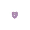 Bouton nacre coeur pailleté Liany 14 mm - violet