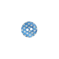 Bouton Nacre pois gravé turquoise