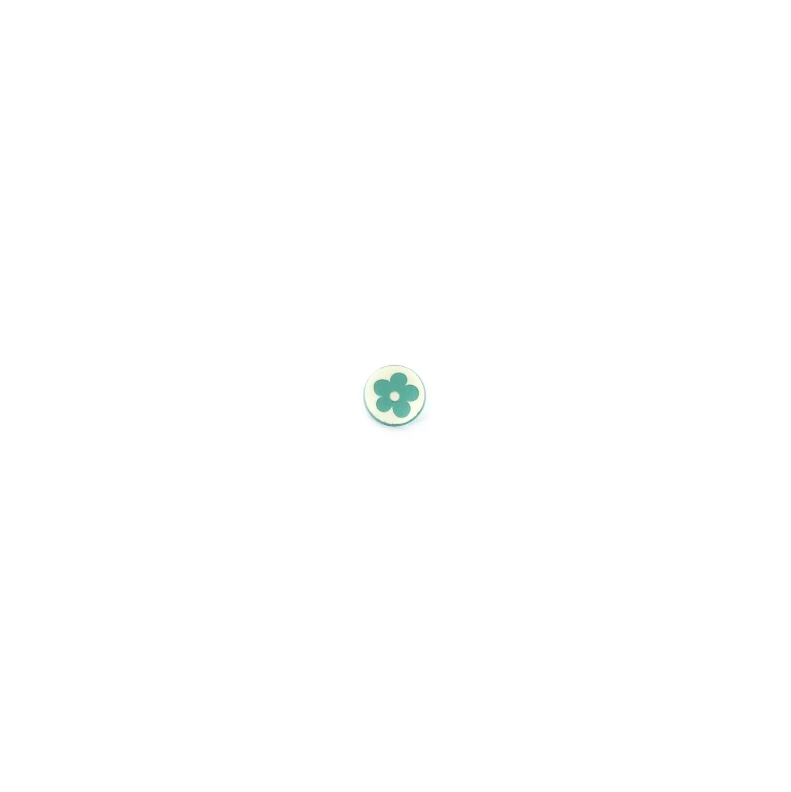 Bouton Polyester Alamandra vert d'eau