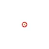 Bouton Polyester Anthémis rouge