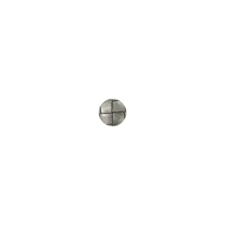 Bouton polyester aspect métal Caballero - argent