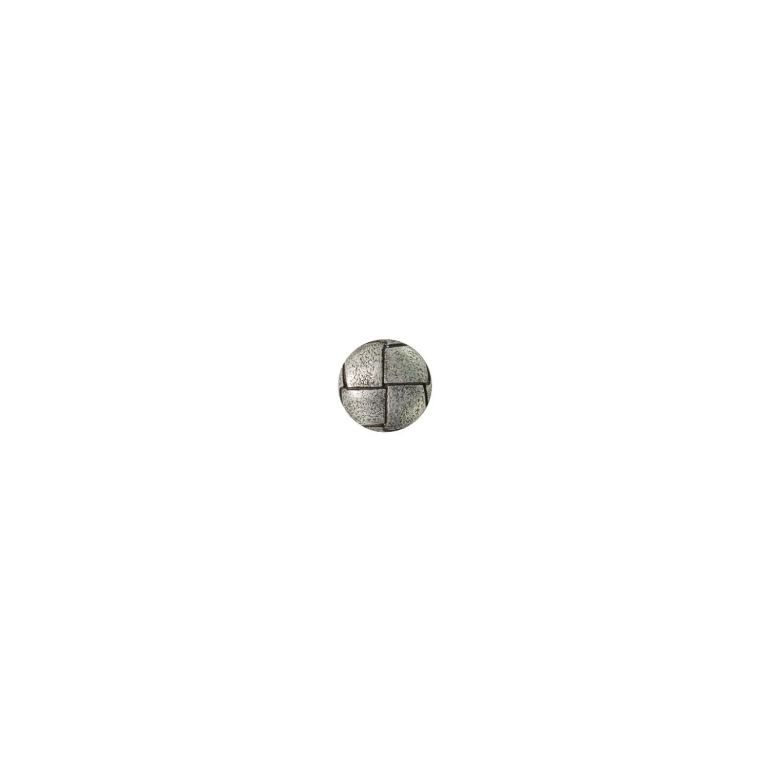 Bouton polyester aspect métal Caballero - argent