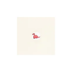 Bouton polyester Baby Dino 15 mm - blanc