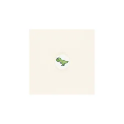 Bouton polyester Baby T-Rex 15 mm - blanc