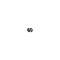 Bouton Polyester Camomille bleu marine