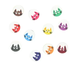 Bouton polyester Chaton - bordeaux