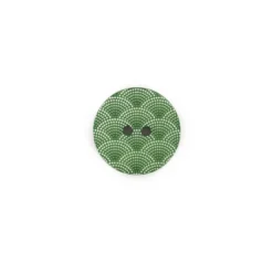 Bouton polyester Ecaille - vert forêt