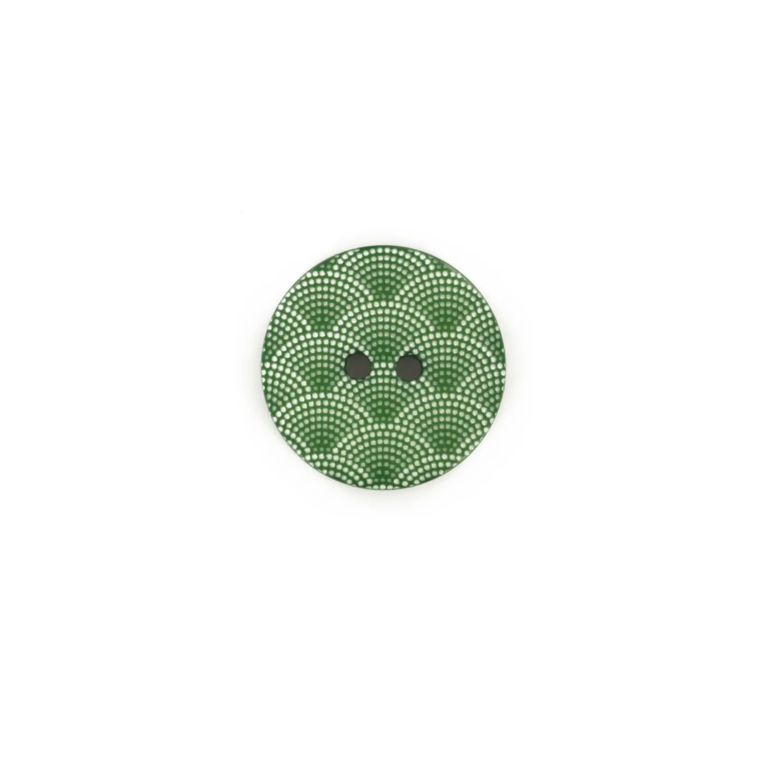 Bouton polyester Ecaille - vert forêt