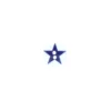 Bouton polyester Etoilé 12mm - bleu marine