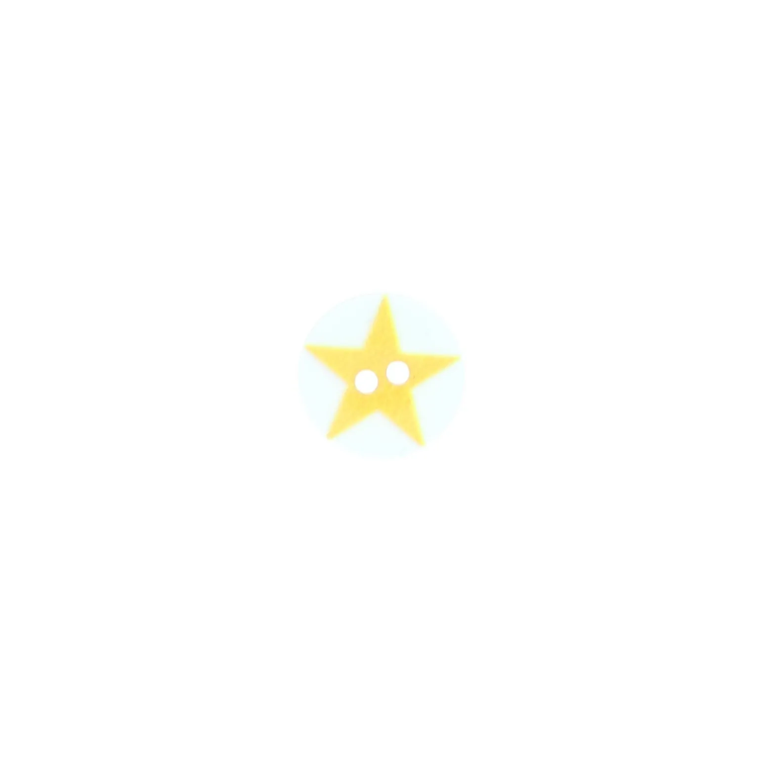 Bouton polyester Etoilé 12mm - jaune