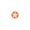 Bouton polyester fleur enfant orange