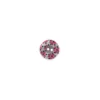 Bouton polyester Fleurette irisée - rose