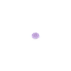 Bouton polyester Fleur mosaïque ajourée mauve