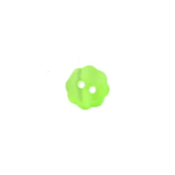 Bouton polyester Flower aspect nacré vert
