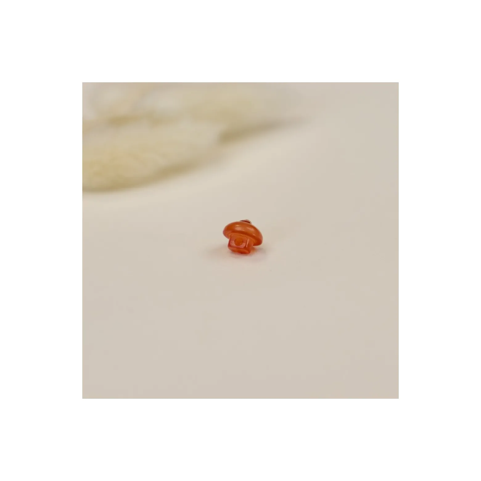 Bouton polyester Frizzy 8 mm - orange