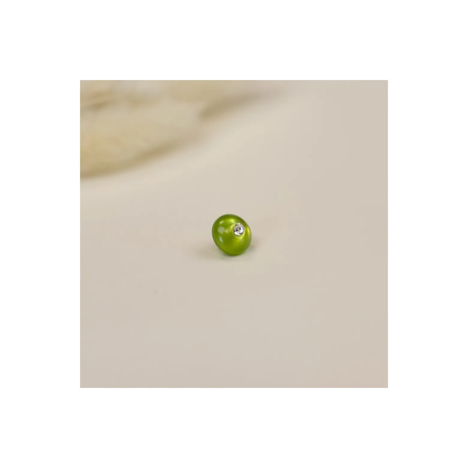 Bouton polyester Frizzy 8 mm - vert