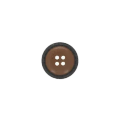 Bouton polyester Léandy 25mm - marron