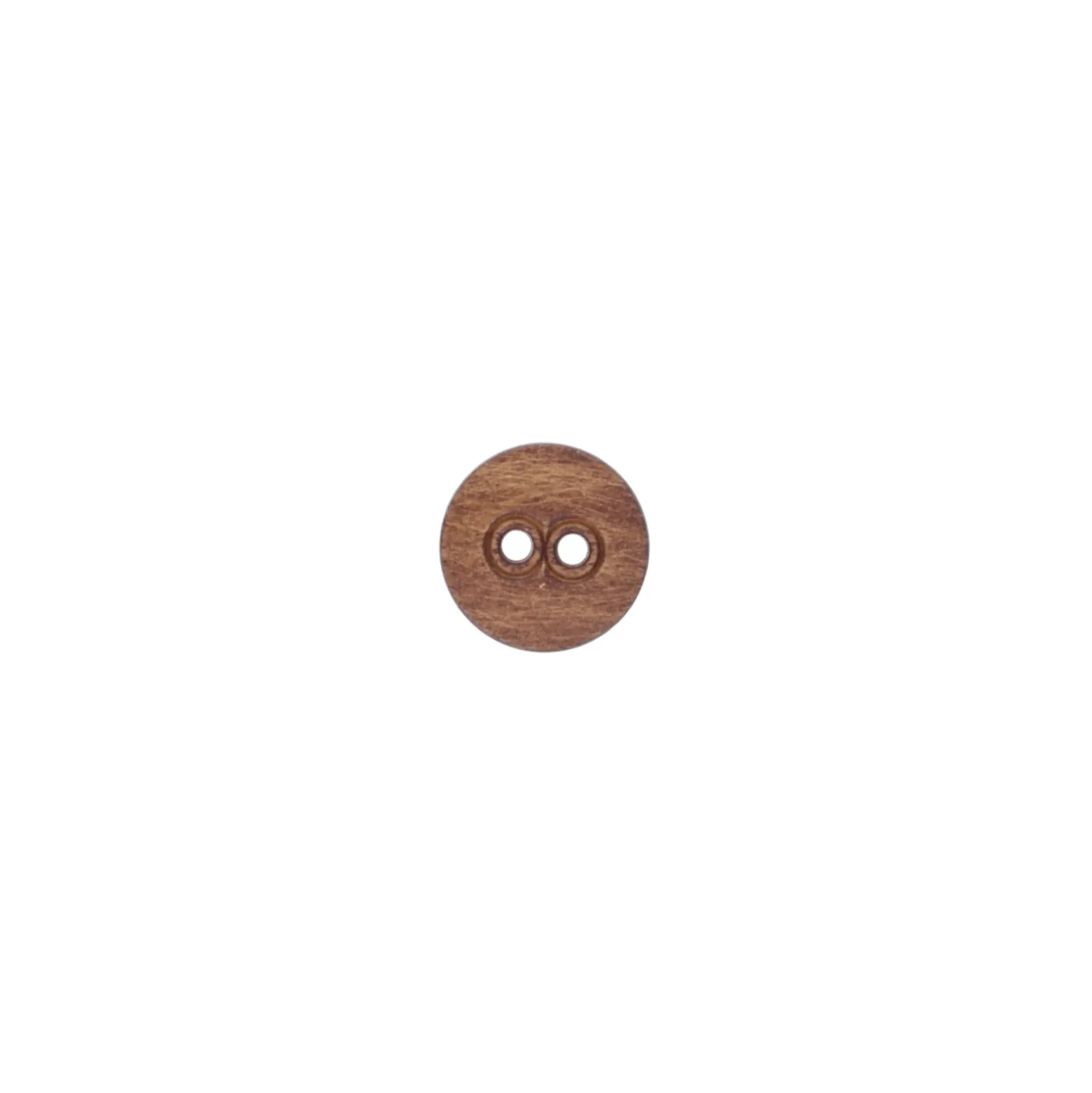 Bouton polyester Maeri - marron