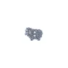 Bouton polyester mouton motif graphique bleu