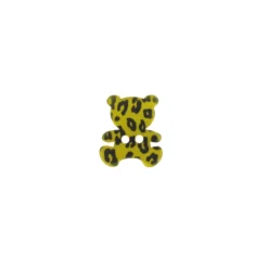 Bouton Polyester Nounours Imprimé léopard jaune