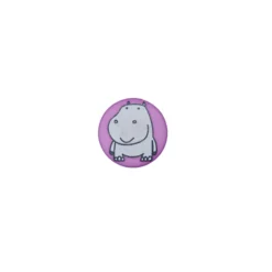 Bouton polyester Petit hippo- violet
