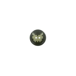 Bouton polyester Pixel - monstre