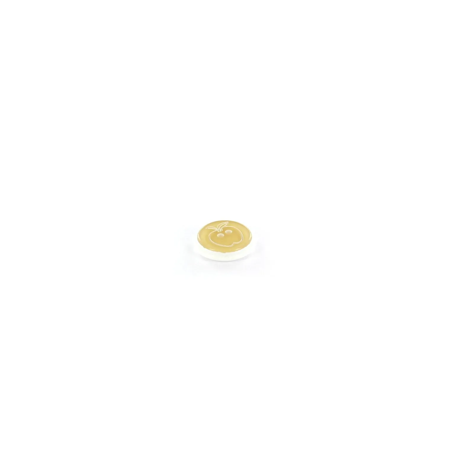 Bouton polyester rond Pomme - beige