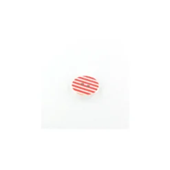 Bouton polyester Stripes rouge
