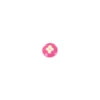 Bouton polyester Tante Emafleur rond fuchsia