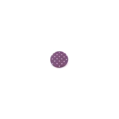 Bouton polyester Tante Ema rond mini pois violet