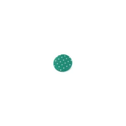 Bouton polyester Tante Ema rond mini pois vert