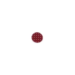 Bouton polyester Tante Ema rond mini pois framboise