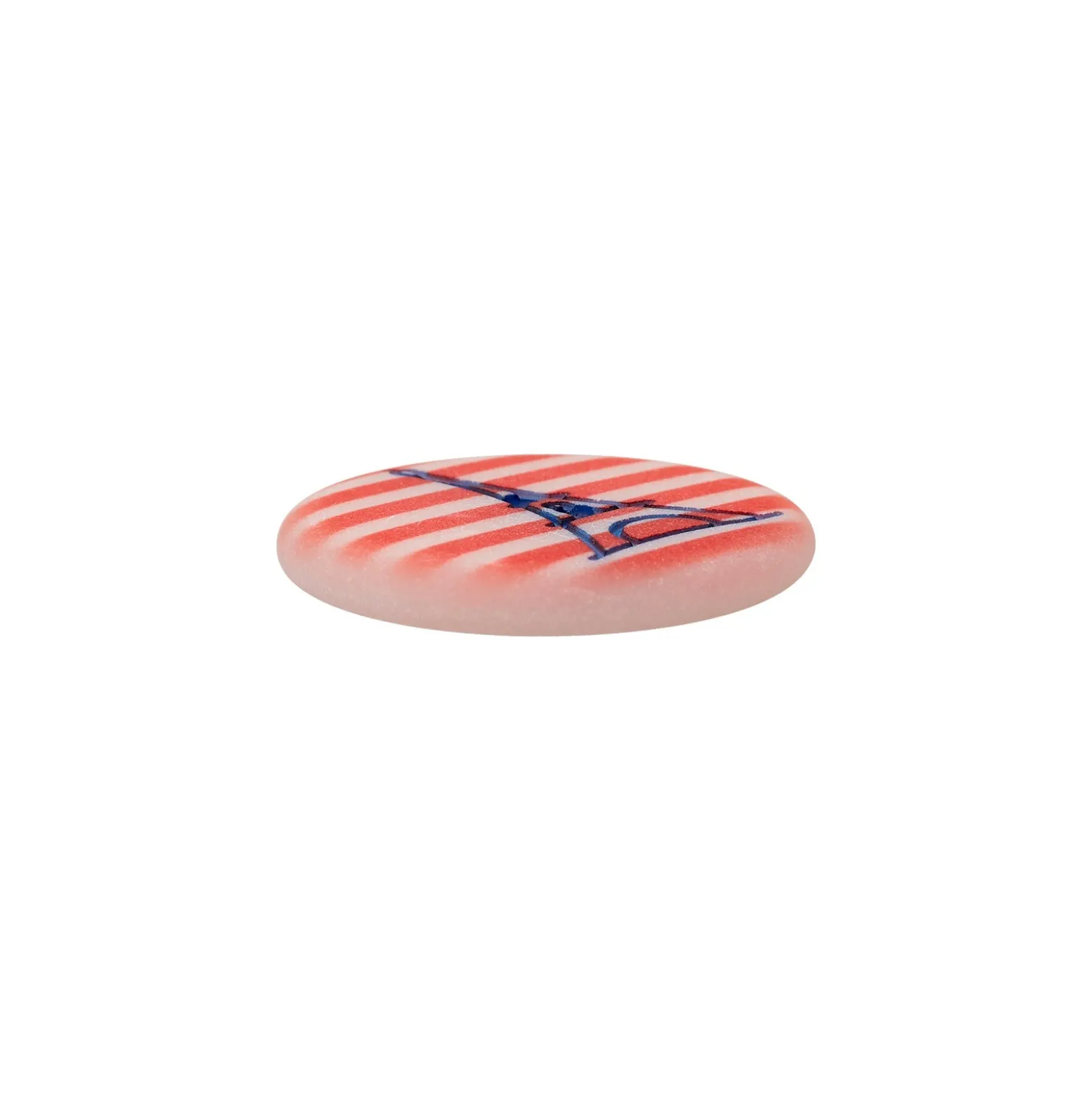 Bouton Polyester Tour Eiffel 28 mm - Rouge