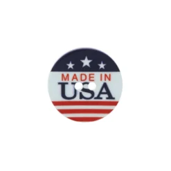 Bouton polyester USA - blanc