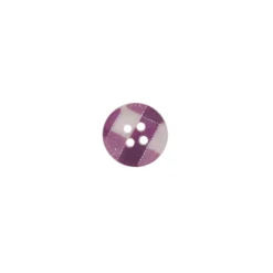 Bouton rond carreaux violet