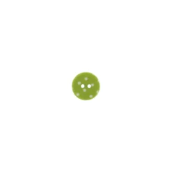 Bouton rond vert anis à pois blancs