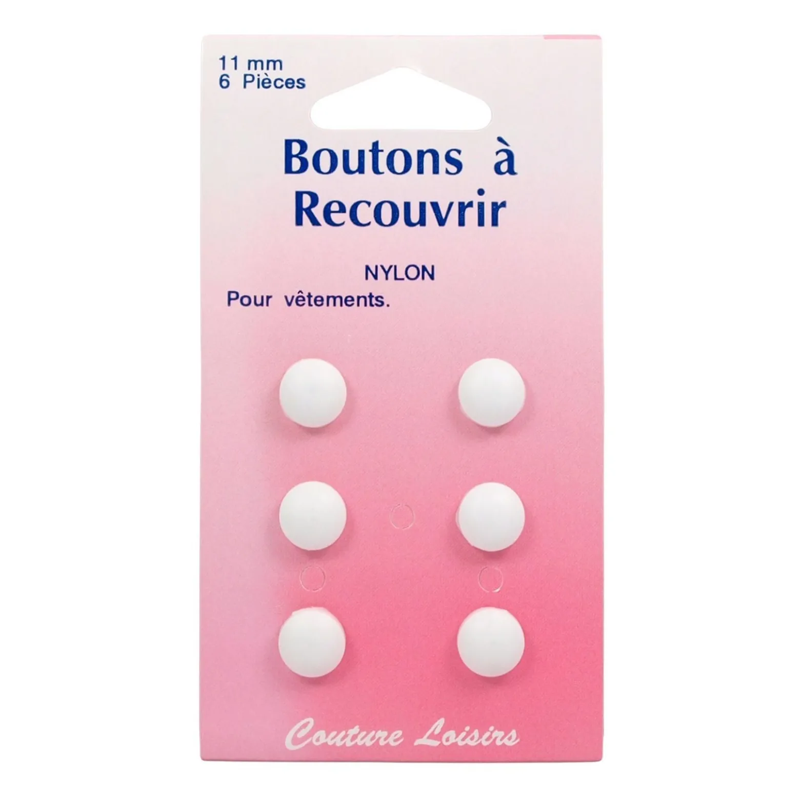 Boutons nylon à recouvrir - Couture loisirs