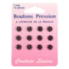 Boutons pression n°7 noirs X12 - Couture loisirs