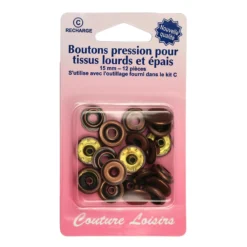 Boutons pressions 15 mm - Couture loisirs