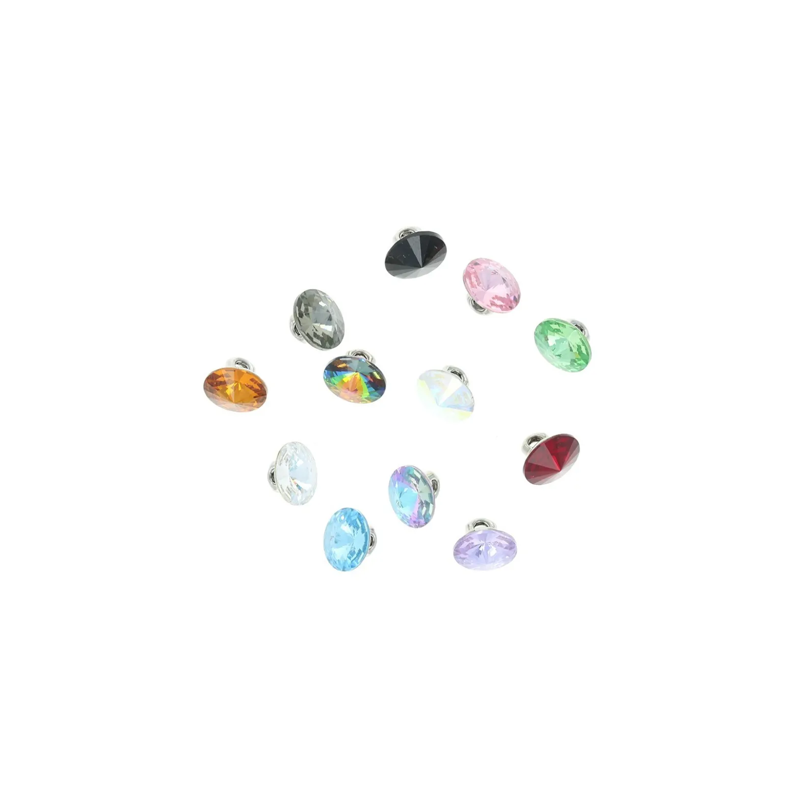 Bouton strass Nyla - multicolore