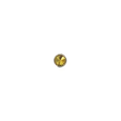 Bouton Strass Rond jaune