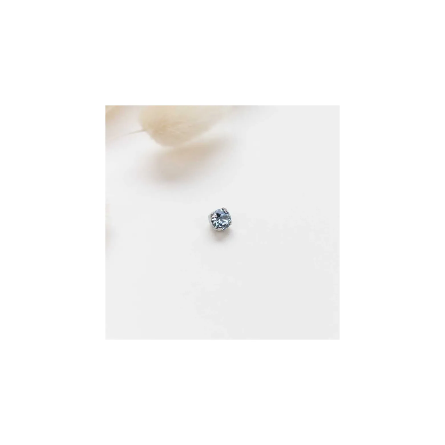 Bouton strass Sweet angels 7mm - bleu ciel