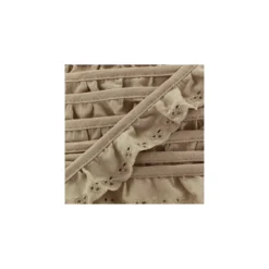 Broderie anglaise froncée 35mm - sable