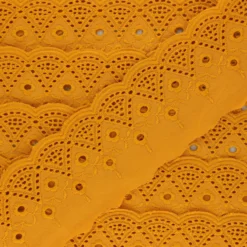 Broderie Anglaise Luceline 65 mm - jaune moutarde