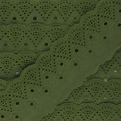 Broderie Anglaise Luceline 65 mm - vert kaki
