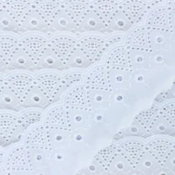 Broderie Anglaise Luceline 65 mm - blanc