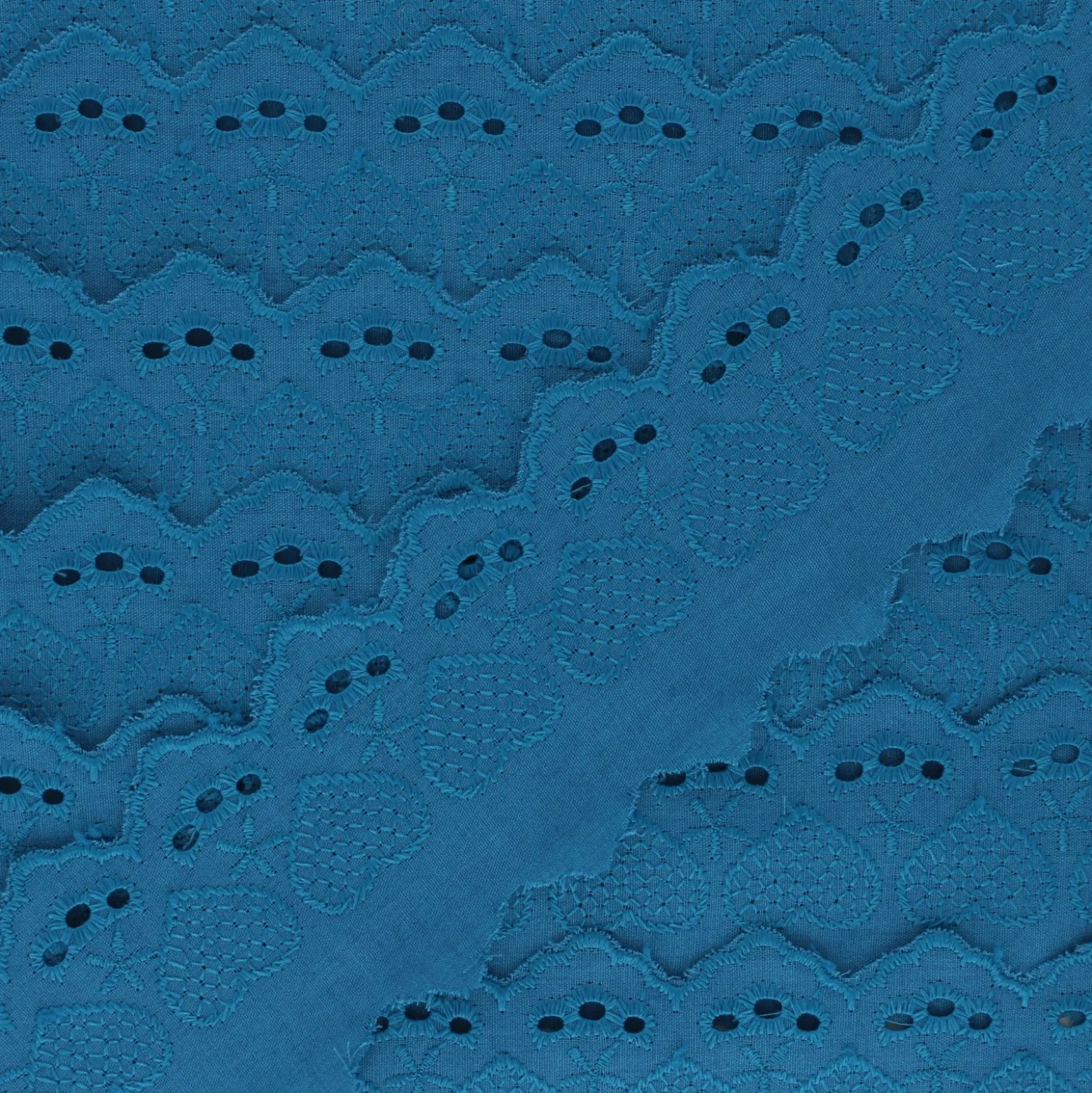 Broderie Anglaise Lucine 55 mm - bleu canard