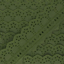 Broderie Anglaise passe-ruban Esmée 60 mm - vert kaki