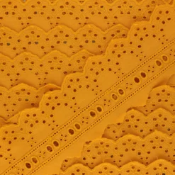 Broderie Anglaise passe-ruban Esmée 60 mm - jaune moutarde