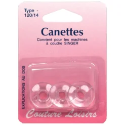 Canettes Singer plastique - type 66 X3 - Couture loisirs